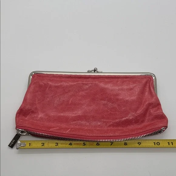 HOBO Pink Leather Clutch with Silver Accents - Picture 8 of 9